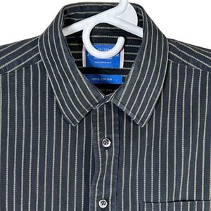John Miller Executive‎ Attire Striped Tailored Cut Cotton Short Sleeve Shirt 40